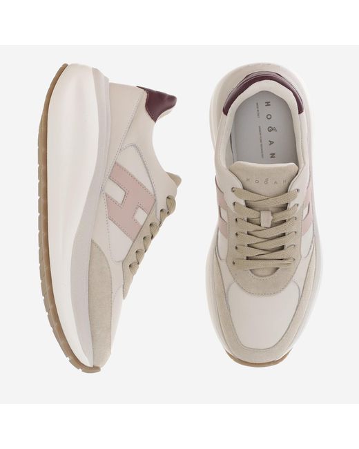 Hogan Multicolor Sneakers Maxi Leather-Suede Leather And Suede Trainers