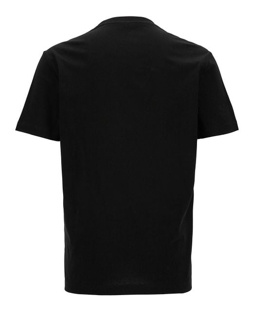 Versace Black T-Shirt With Logo for men