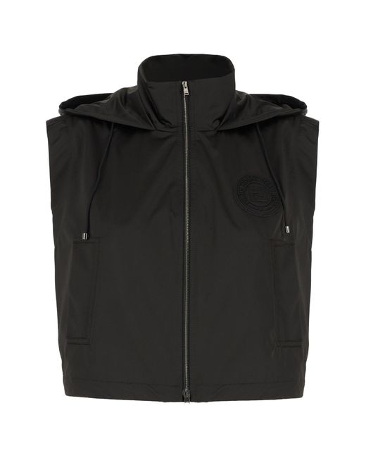 Fendi Black Polyester Sleeveless Jacket