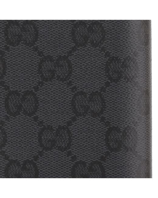 Gucci Black Card Holder Essence Classic Cotton Wallets & Cardholders for men
