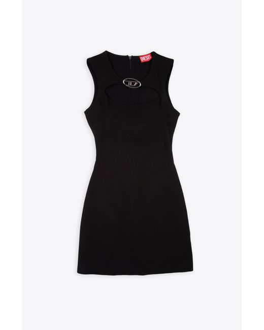 DIESEL Black D-Reams Short Sleveless Dress With Oval D Logo