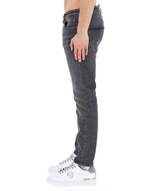 Philipp Plein Blue Skinny Fit Jeans for men
