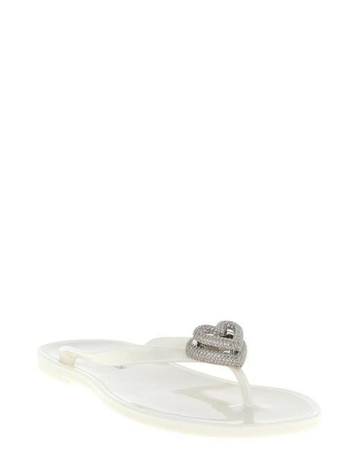 Mach & Mach White Pvc Slides Shoe
