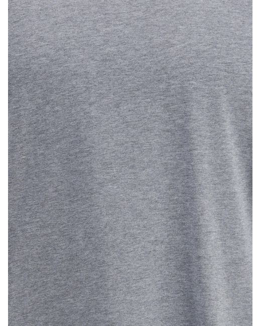 Brunello Cucinelli Gray Cotton T-Shirt T-Shirts for men