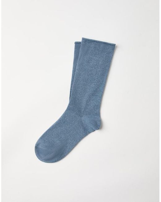 Brunello Cucinelli Blue Light Wool Blend Socks