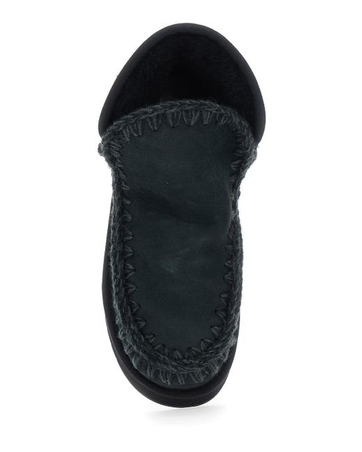 Mou Black Ankle Boots With Braided Detail
