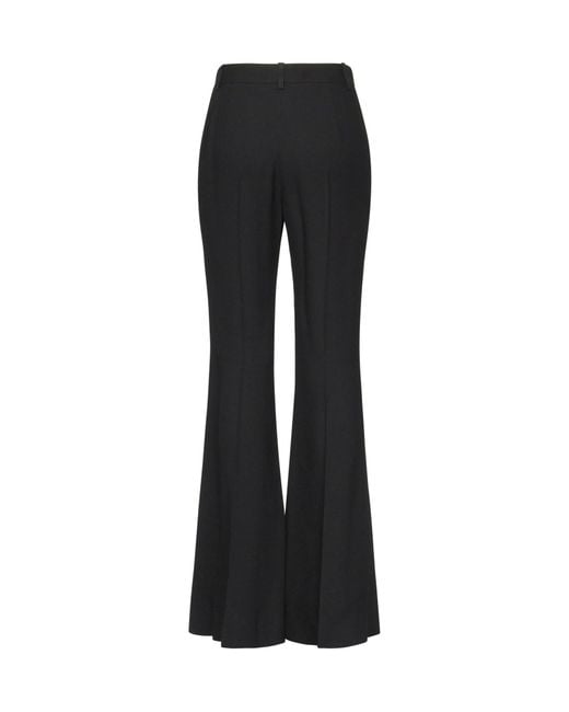 Balenciaga Black Flared Viscose Trousers