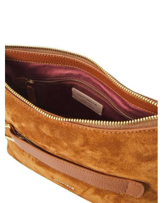 Coccinelle Brown Shoulder Bag Cow Leather Shoulder-Bags
