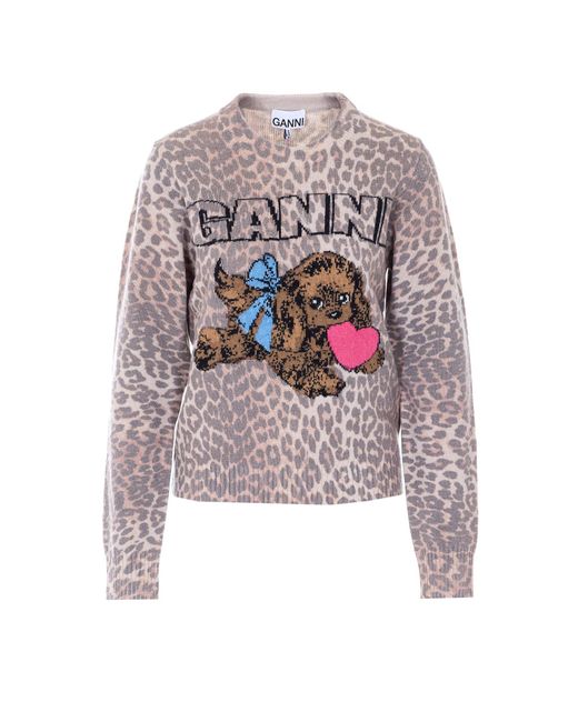 Ganni Multicolor Puppy Wool Sweater