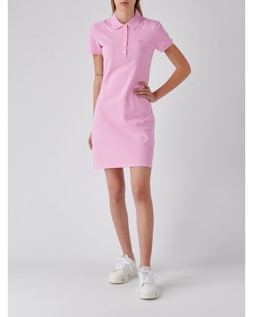 Lacoste Pink Cotton Dress