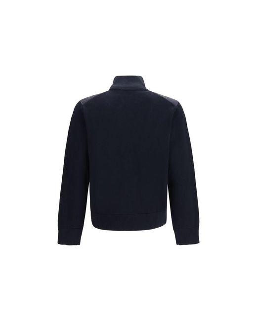 Moncler Blue Goose Down Full-Length Jacket Clothing for men