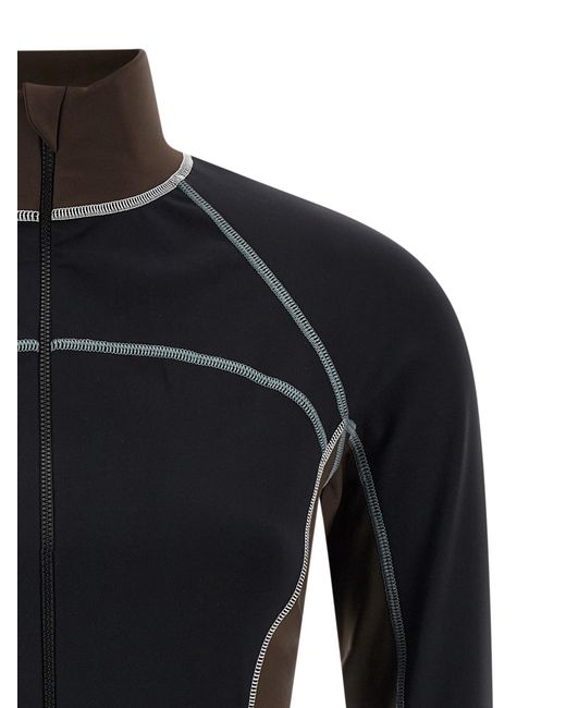 Fendi Black Color Block Tops