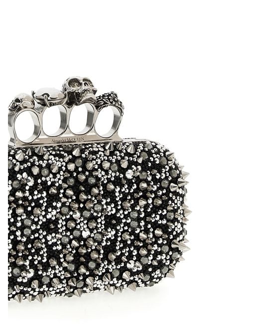 Alexander McQueen Black Knuckle Clutch