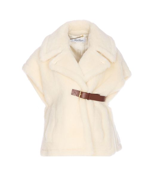 Max Mara White Jackets Alpaca