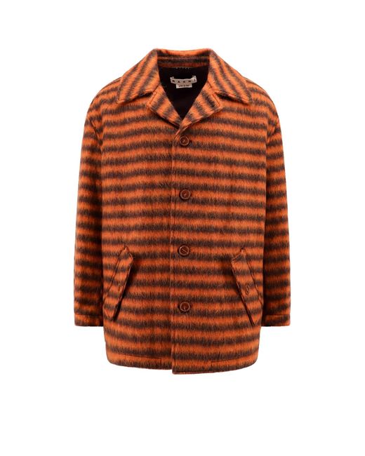 Marni Orange Coat for men