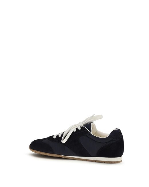 Prada Black Sneakers Suede And Fabric Lace-Up Shoes for men