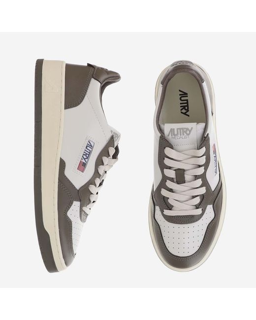 Autry White Sneakers Medalist Low Leather Trainers for men