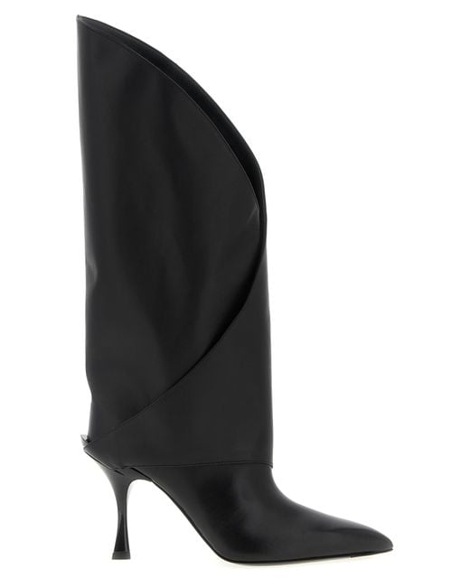 Balmain Black Twist Boots And Ankle Boots