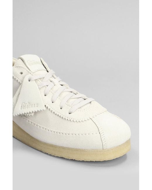 Clarks White Wallabee Tor Sneakers for men