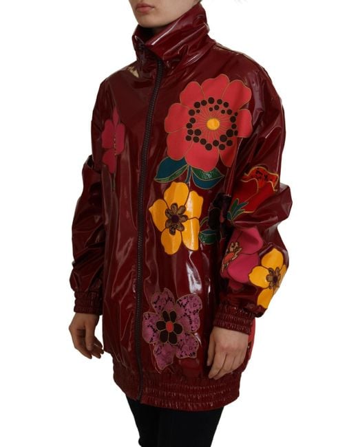 Dolce & Gabbana Red Floral Luxe Jacket
