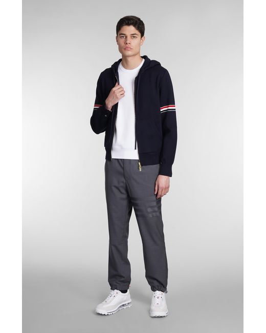 Thom Browne Cardigan In Blue Cotton for men