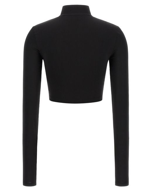 Off-White c/o Virgil Abloh Black 'Off Stamp' Crop Top