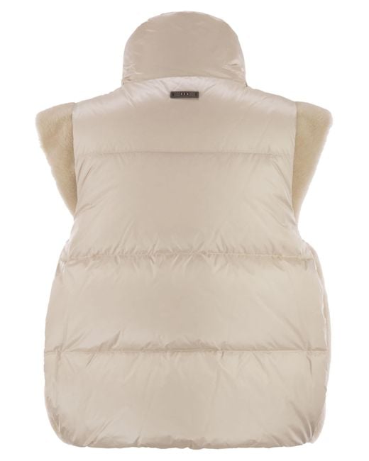 Peserico Natural Down Vest With Wing Sleeves