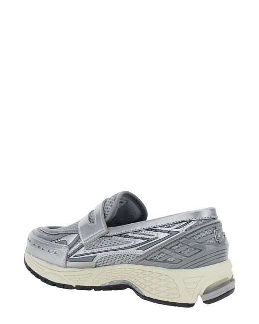 New Balance White Sneakers Lifestyle With Rubber Sole