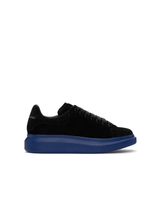 Alexander McQueen Blue Suede Oversized Sneakers for men