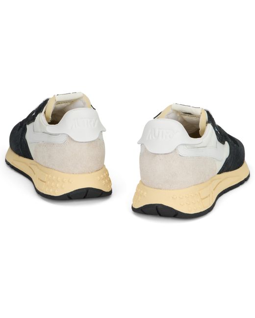 Autry Black Sneakers Reelwind Suede Nylon Trainers for men