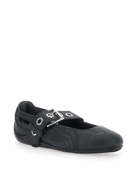 PUMA White Ballerina Shoes Speedcat Tech Fabric Technical
