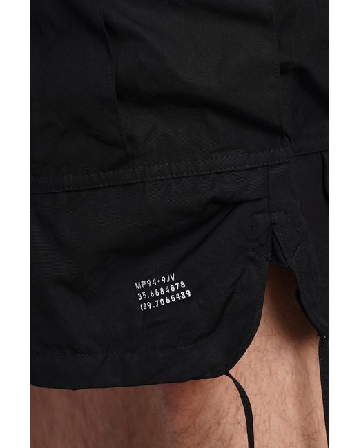 Undercover Shorts In Black Cotton for men