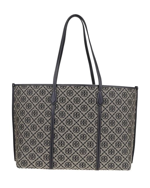 Tory Burch Gray Perry T Monogram Tote
