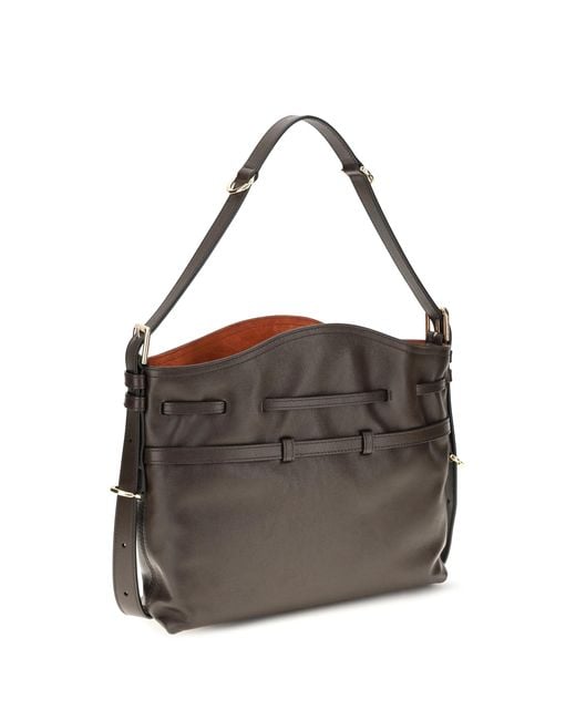 Givenchy Black Bucket Handbag Voyou Glossy Leather Calf Bags