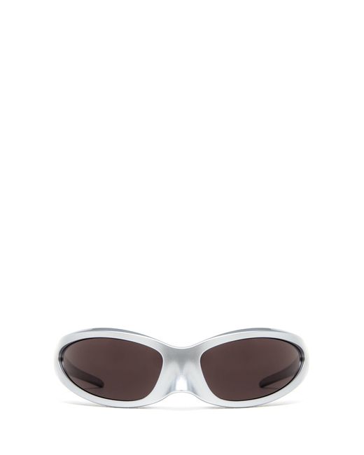 Balenciaga Metallic Bb0251s Silver Sunglasses