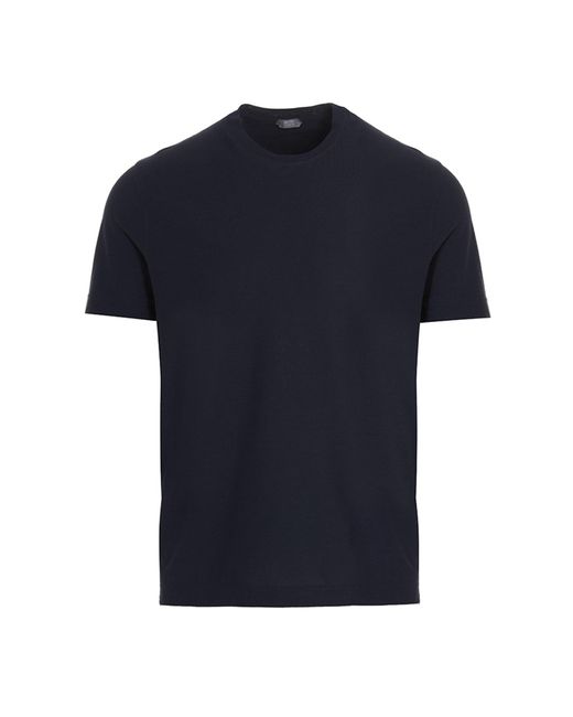 Zanone Blue Ice Cotton T-Shirt for men