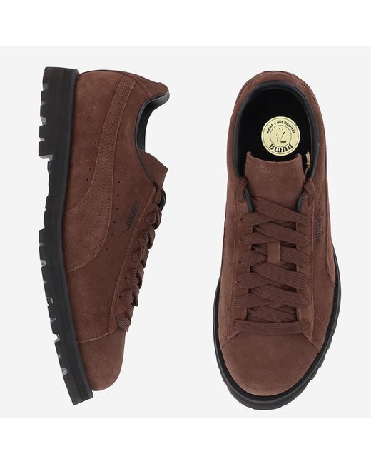 PUMA Brown Trainers Suede Leather