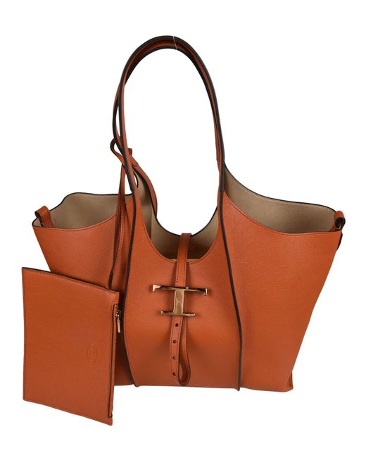 Tod's Timeless Tote in Orange (Brown) Save 1 Lyst