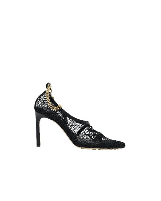 Bottega Veneta Black Chain-Trimmed 100Mm Mesh Sandals