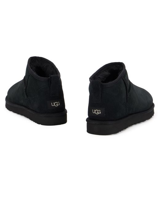 Ugg Black Boots Classic Ultra Mini Montonesuede for men