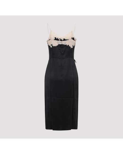 Prada Black Midi Silk Dress