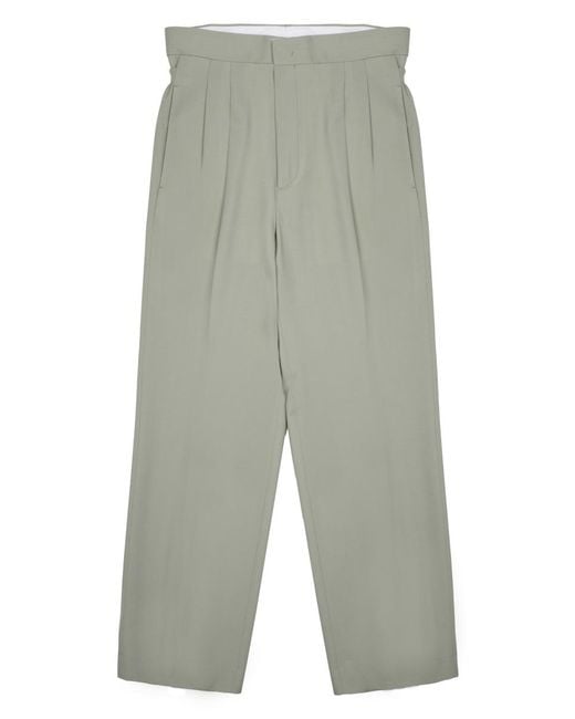 BE ABLE Gray Trousers Wool-Blend Wool Polyester Elastane for men