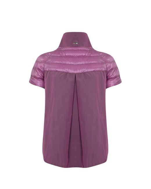 Herno Purple Short-Sleeved Down Jacket