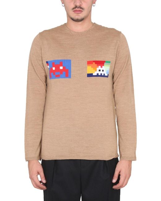 Comme des Garçons Pink Wool Jersey Regular Fit Jumper Jumpers for men