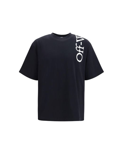 Off-White c/o Virgil Abloh Blue Vertical Bookish Skate T-Shirt Cotton T-Shirts for men