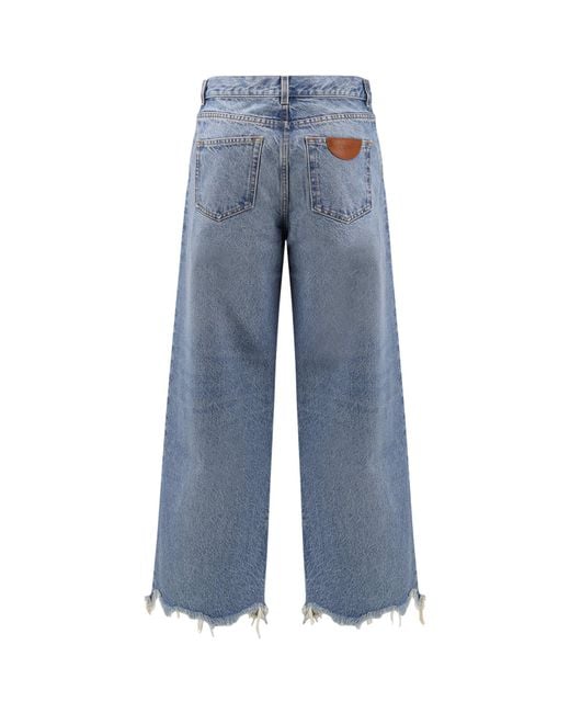 【関税&送料込】Chloe' Frayed Bottom Jeans Chloé Frayed Bottom Jeans in Blue | Lyst