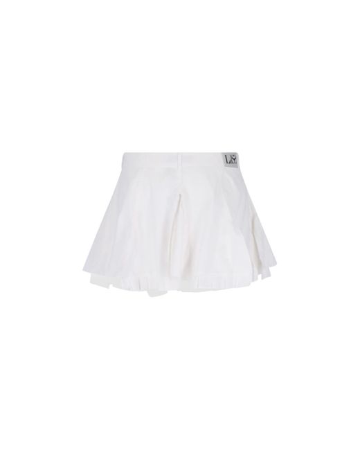 Ludovic de Saint Sernin White Pleated Mini Skirt