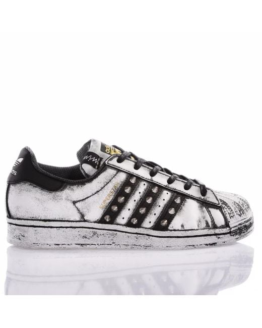 MIMANERA Gray Adidas Superstar Brooklyn Customized