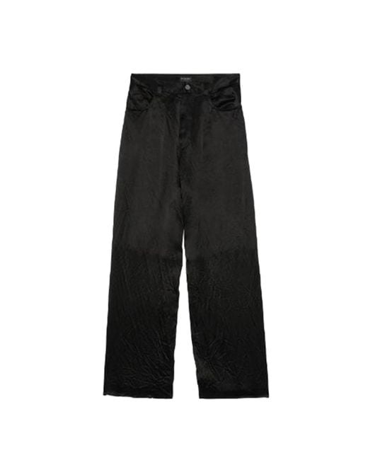 Balenciaga Black Five-Pocket Baggy Trousers
