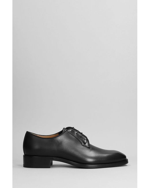 Christian Louboutin Gray Chambeliss Flat Lace Up Shoes for men